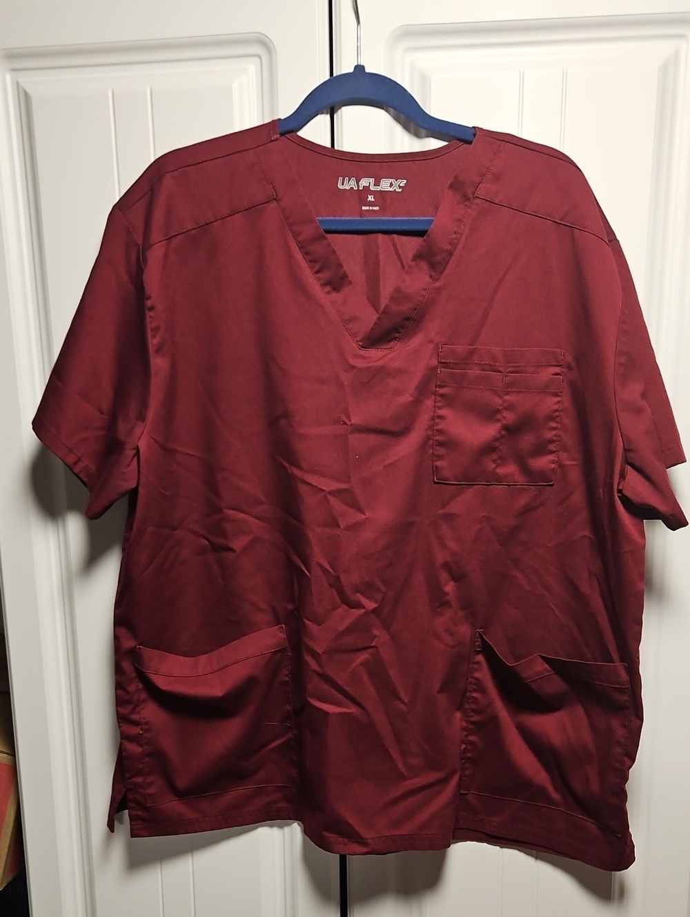 V-Neck Medical Scrub Top - Maroon